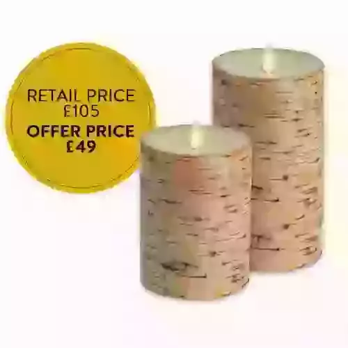 Birchwood Pillar Candle Offer 10 cm & 15 cm